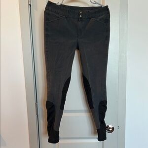 Stylish Black and Gray Men’s Horseback Riding Breeches